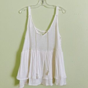 White Soft Crochet Tank Top